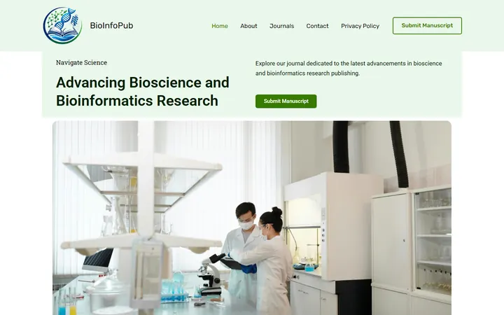 Homepage of BioInfoPub, a journal site built by DivineXplore InfoTech