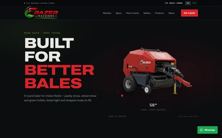 frazermachines.com homepage